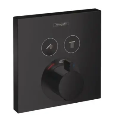 Baterie cada dus termostatata Hansgrohe ShowerSelect negru matt 15763670