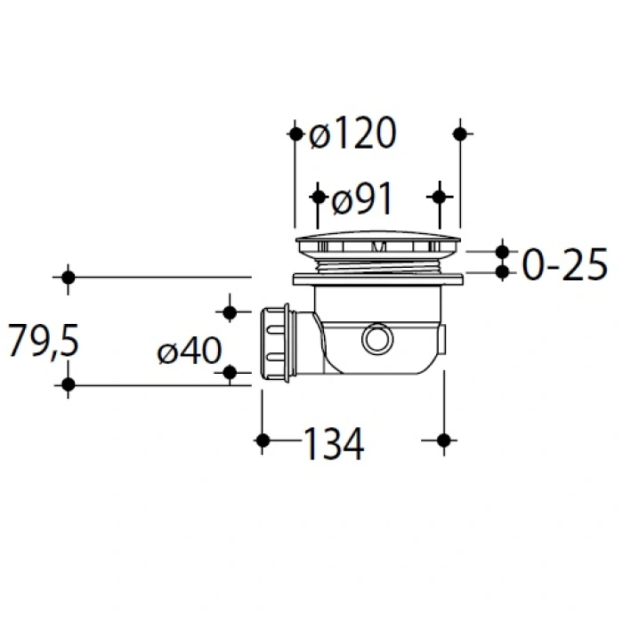 Sifon dus H6 alb - Meg11