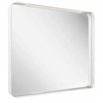 Oglinda cu iluminare LED Ravak Strip 80x70cm, rama alba, IP44